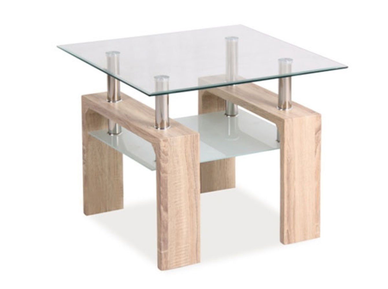 Feldmann-Wohnen 60x60x55cm Sonoma Couchtisch D, Eiche Lisa