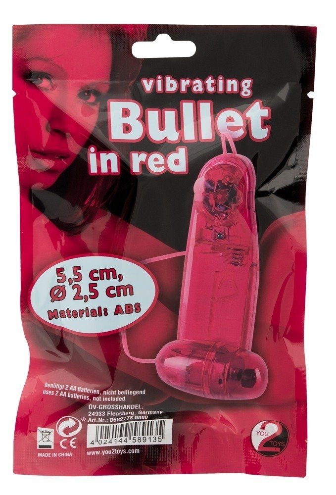 Vibrating red Vibrokugeln You2Toys- Bullet You2Toys