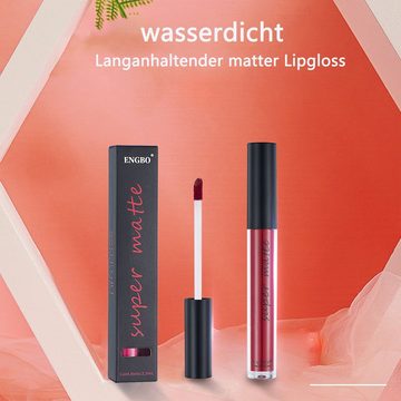 Scheiffy Lippenstift-Set Lippenstift,Matter Lipgloss,Flüssiger Lippenstift,Lang,3 Farben, Samtiges Finish,wasserdicht