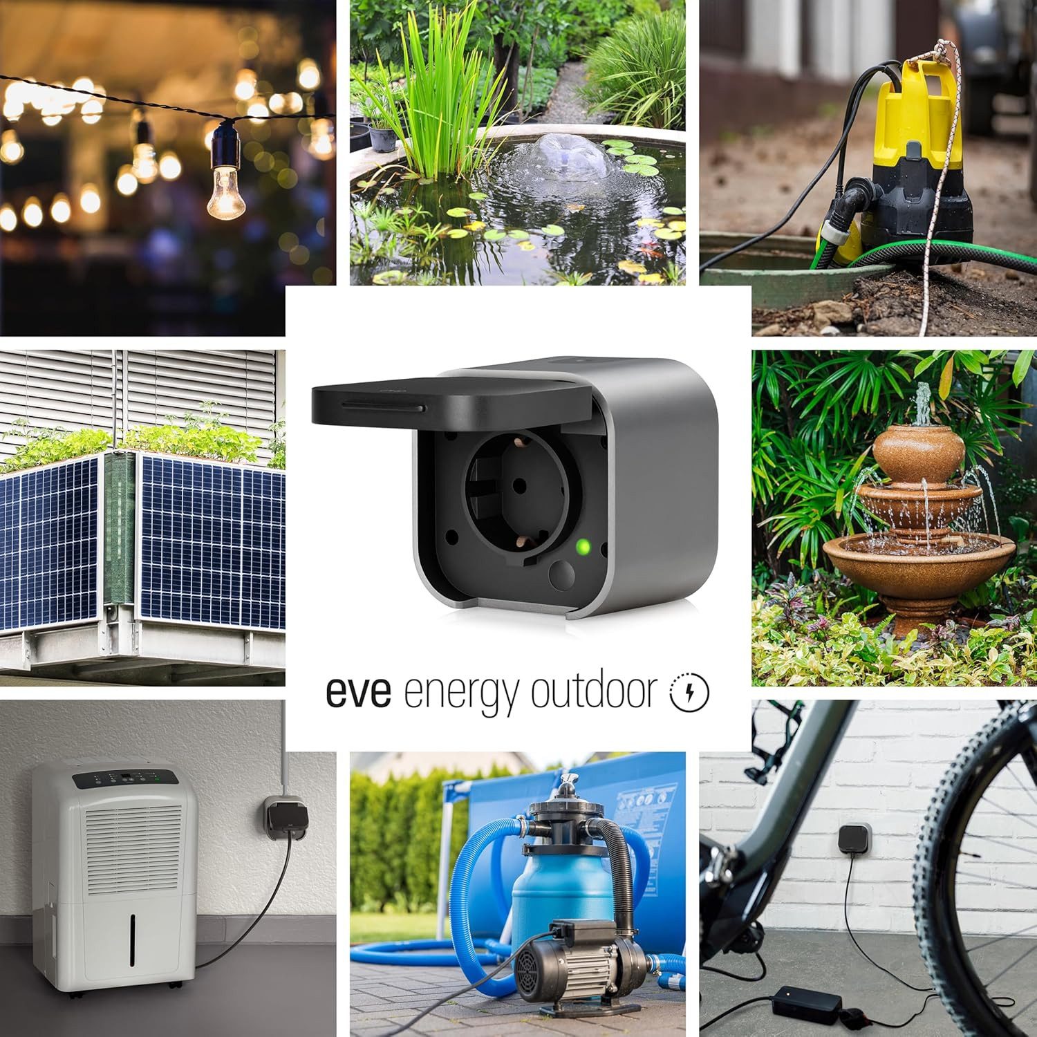 EVE Steckdose Eve Energy Outdoor-Smarte Außensteckdose mit Verbrauchsmessung