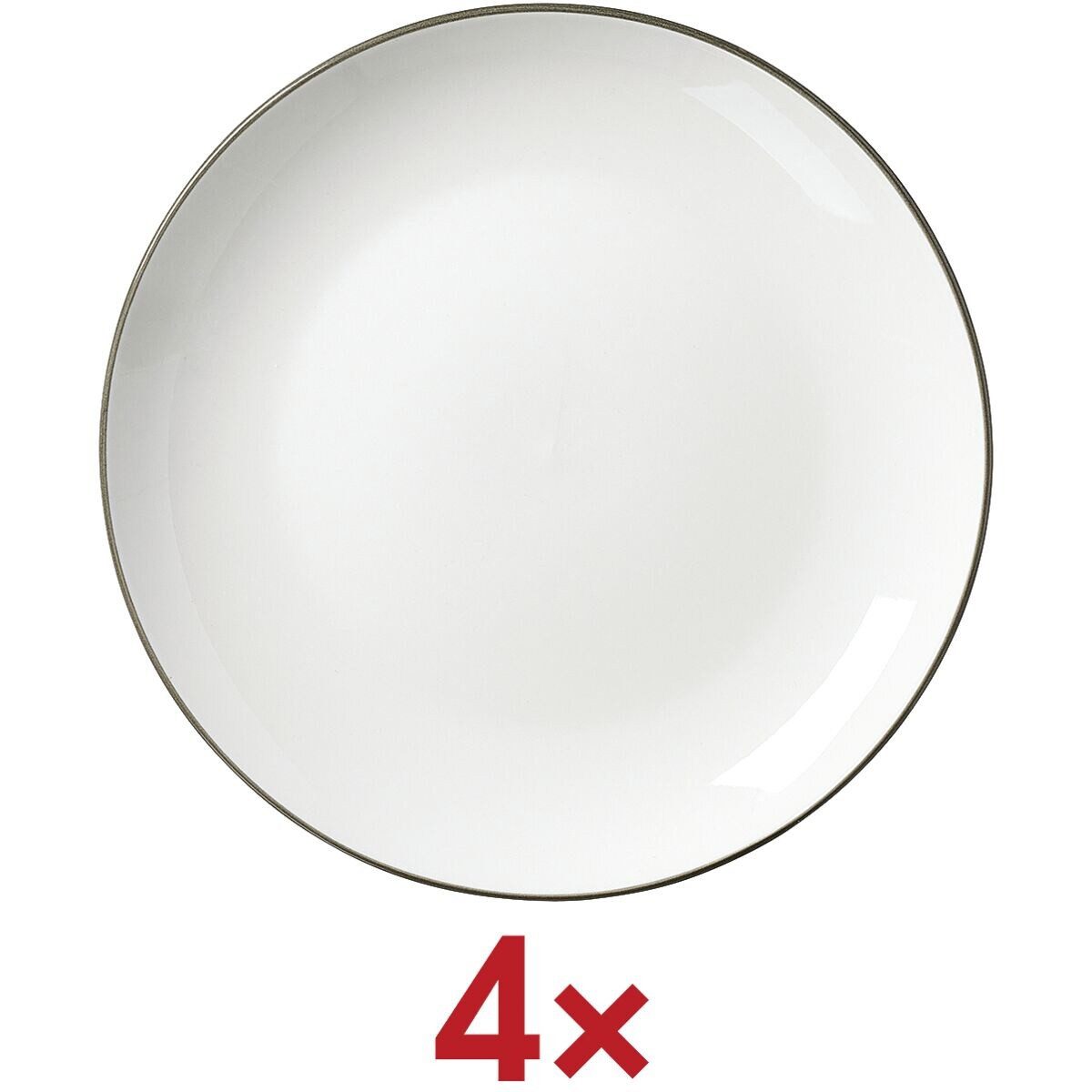 Ritzenhoff & Breker Dessertteller Adela, (4 St), Ø 20,5 cm, Porzellan