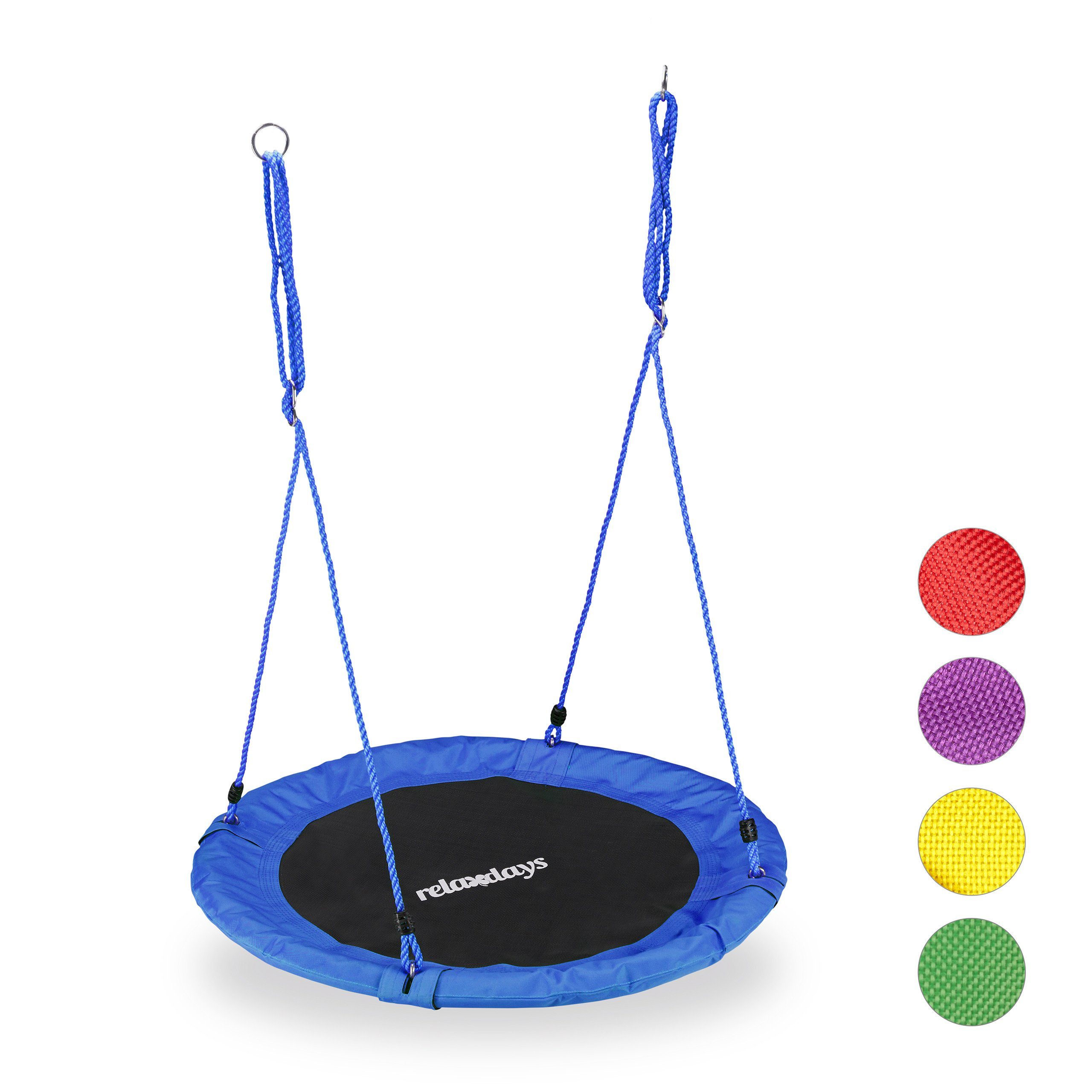relaxdays Nestschaukel 90 cm, Blau günstig online kaufen