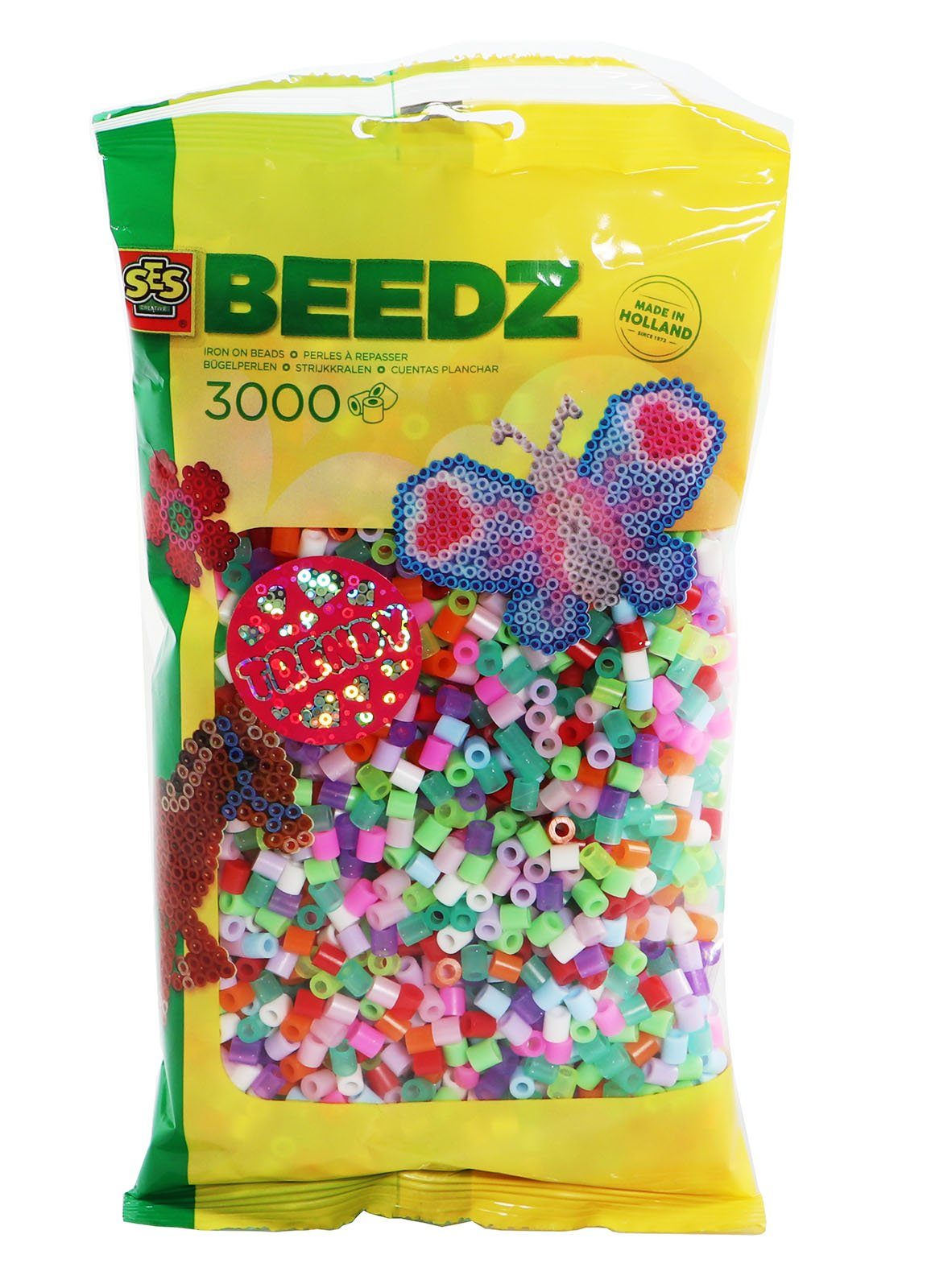 Bügelperlen SES Creative Beedz 3000 Trendy Bügelperlen Girly Mix