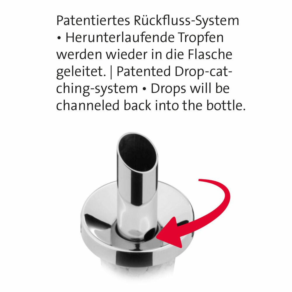 WESTMARK Flaschenausgießer »Inox Essig-Spezial«, kurz, Naturkork,Metallkläppchen