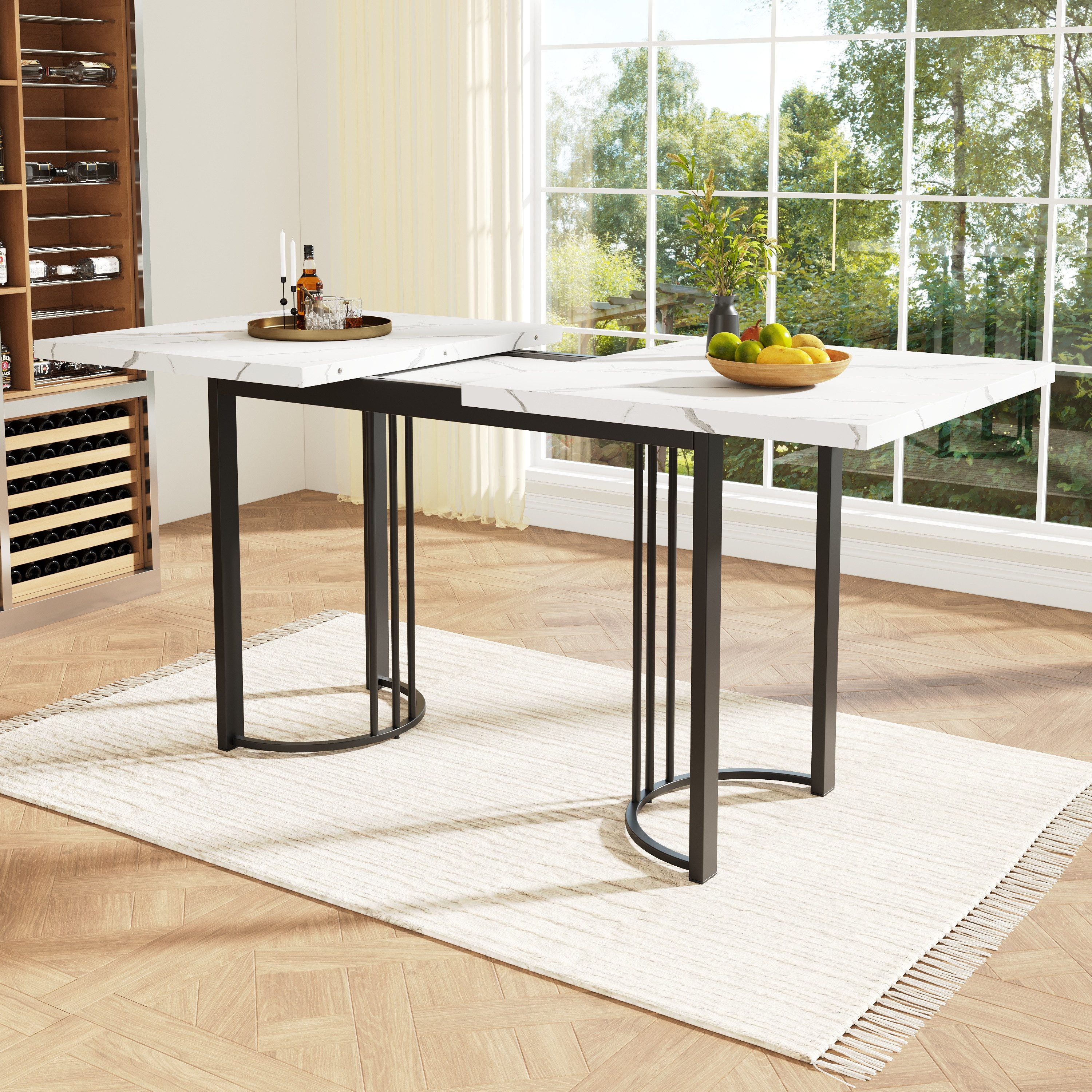 HAUSS SPOLE Esstisch Teleskoptisch 140-179.5×80cm, Gestell günstig online kaufen