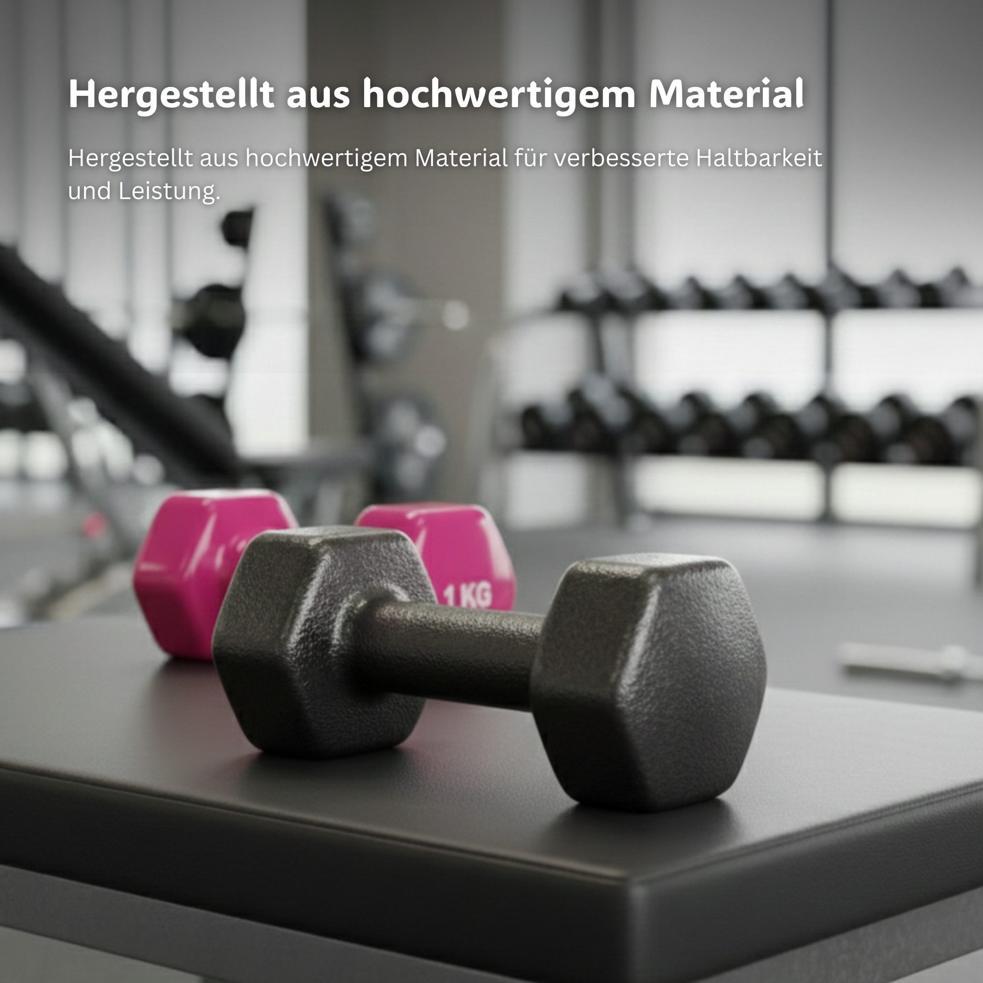 Endless Kurzhantel Vinyl Hex Hantelset für Fitness & Krafttraining, (Set, 2-teiliges Vinyl-Hantel Set)