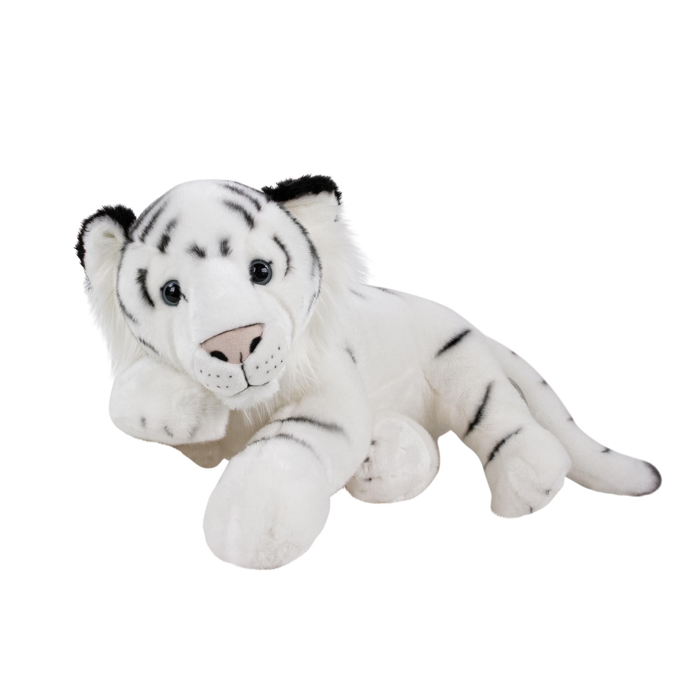 Teddys Rothenburg Kuscheltier Tiger liegend 60 cm weiß Plüschtiger