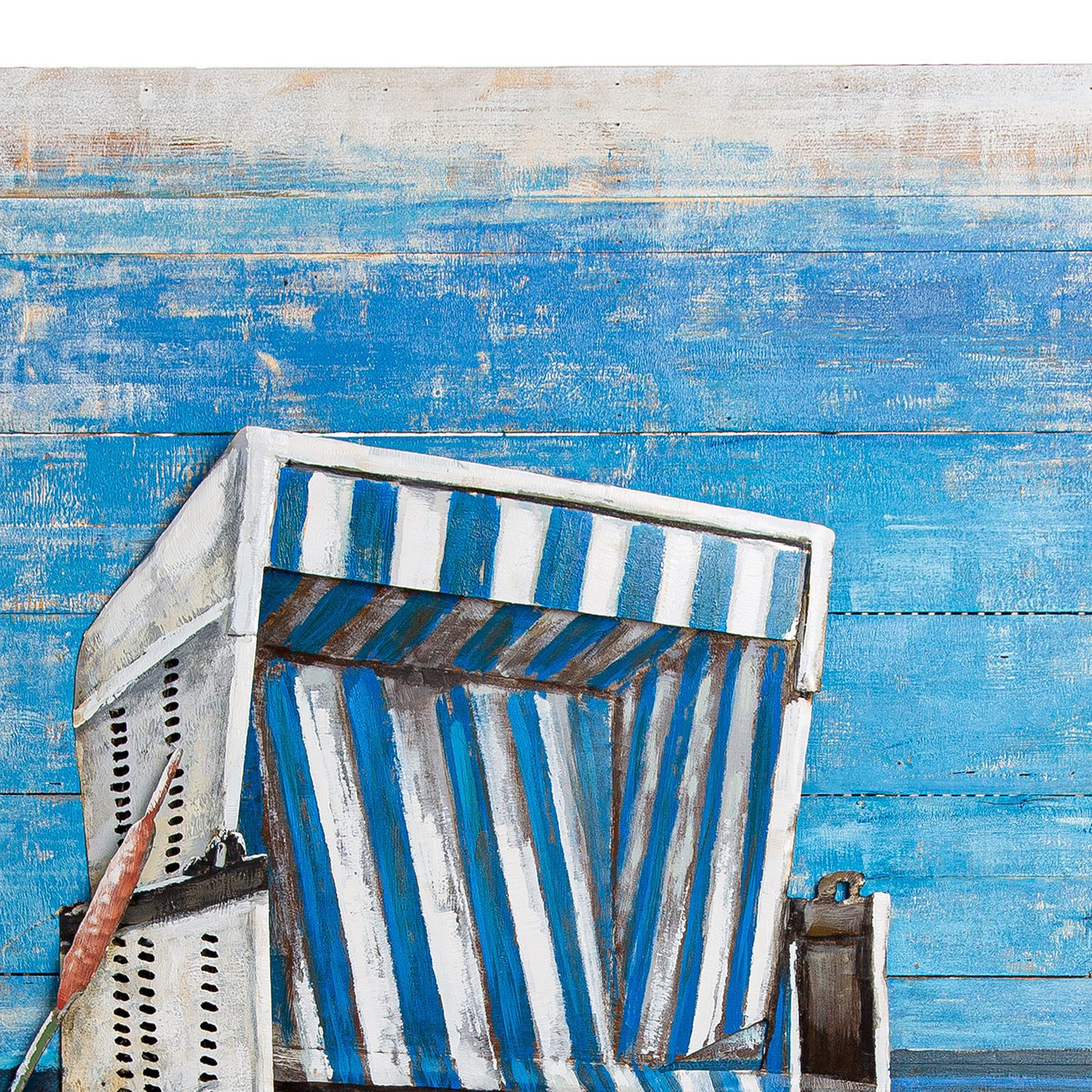 GILDE Leinwandbild Bild quadratisch Strandkorb, Strandbilder (1 St)