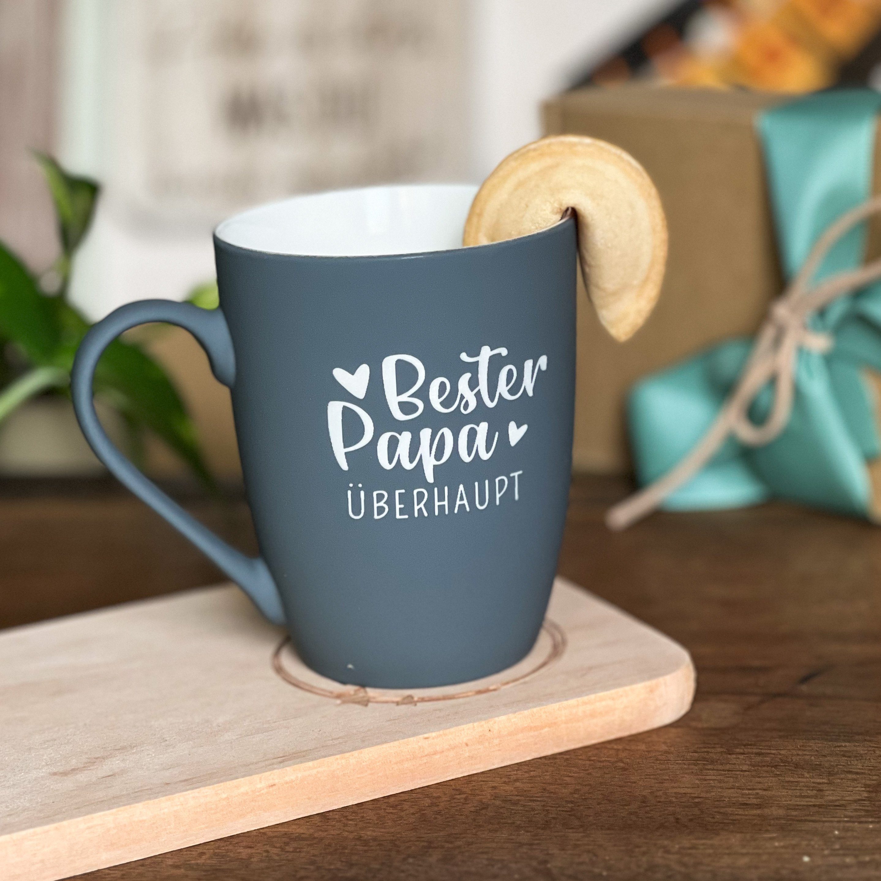 Tasse SOFT-TOUCH-Tasse mit beidseitiger Gravur, Geschenke für die Familie