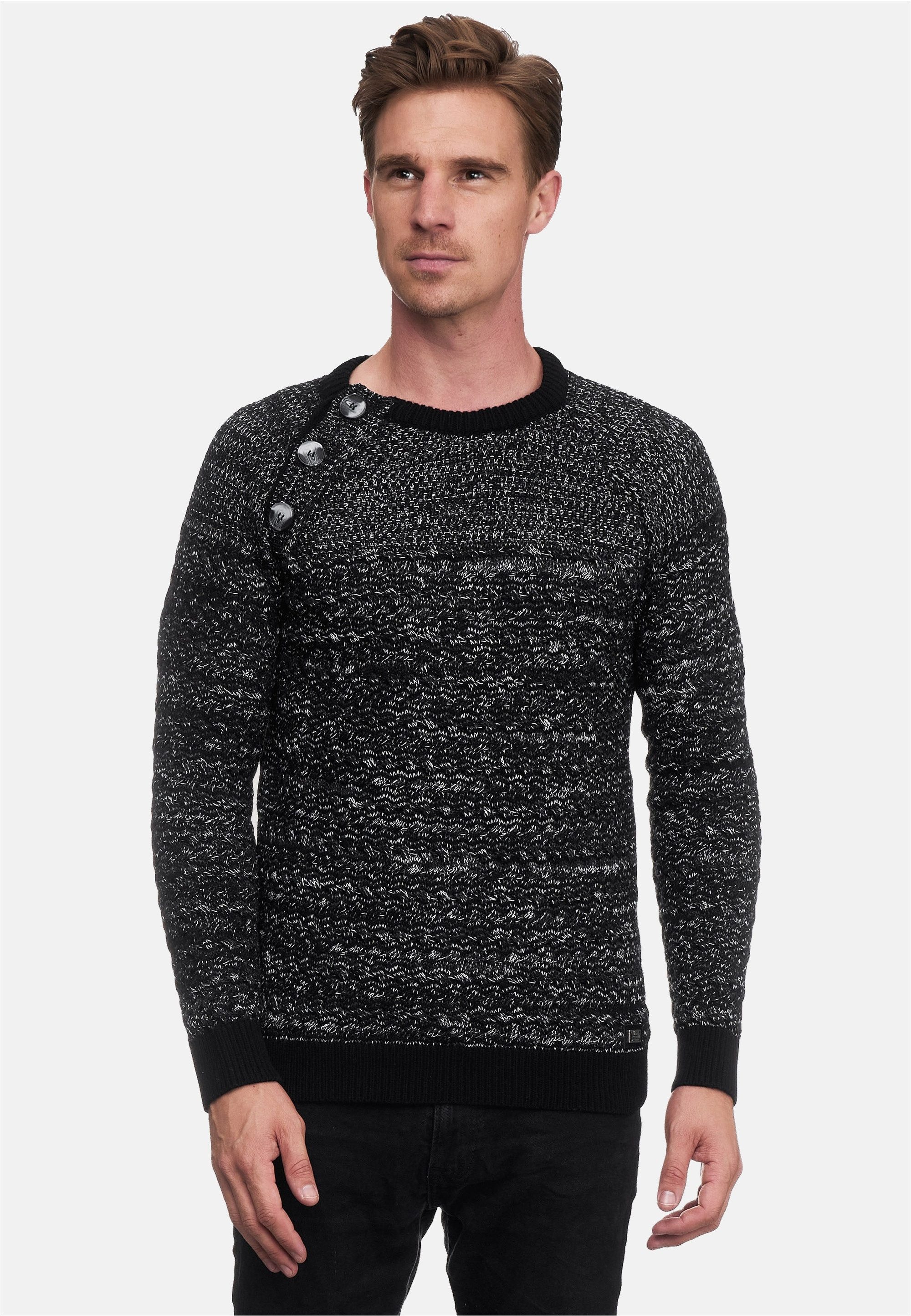 Rusty Neal Strickpullover mit modischen Knöpfen