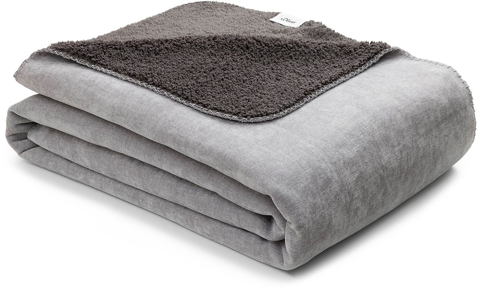 Wohndecke s.Oliver Lounge Decke, s.Oliver, trendige Doubleface-Optik