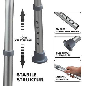 Kubus Duschhocker Anton, Um 360 Grad drehbar, Höhenverstellbar, Belastbar bis 150kg