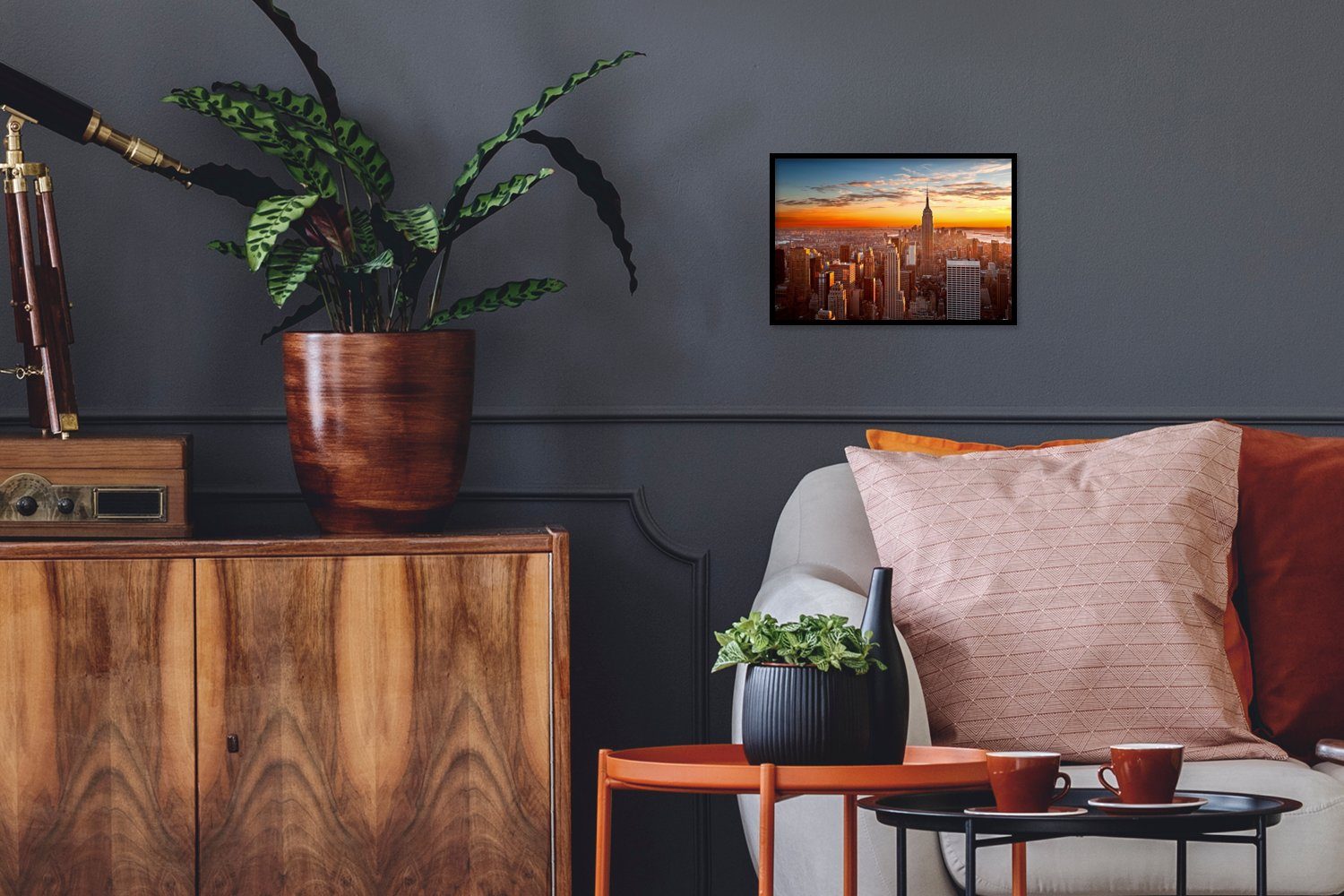 Poster Skyline - New York - Sonne