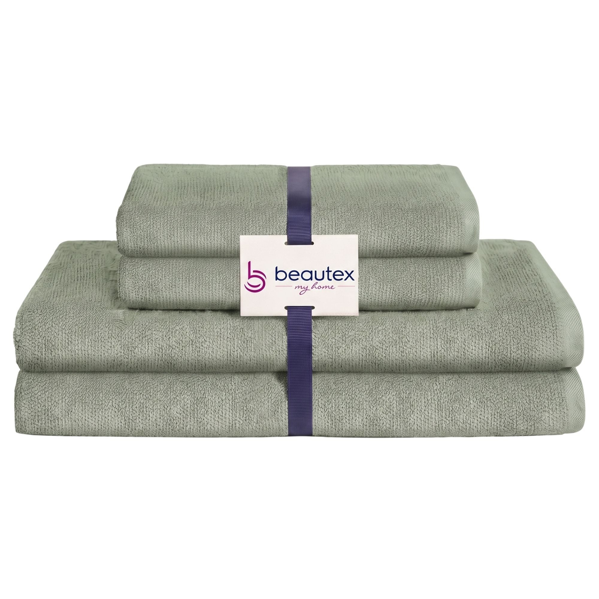 Beautex Handtuch Set, Premium Frottier Sets, 100% Baumwolle 550g/m², Multischlaufen-Optik, Frottier, saugstark, weich, flusenfrei, schnelltrocknend, schadstoffgeprüft