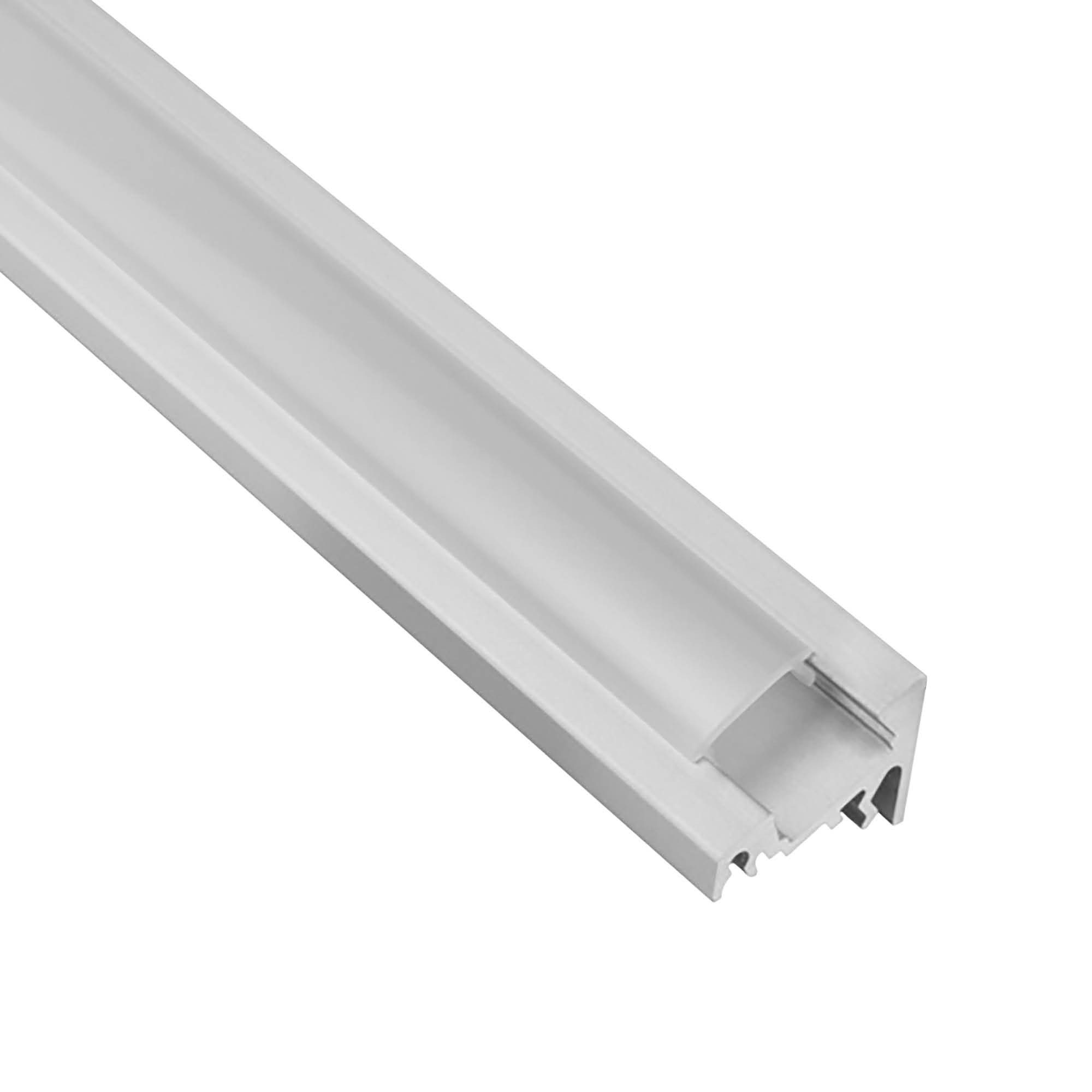 tktrading24 LED-Stripe-Profil A20 LED Profil Silber mit Abdeckung - Premium Eckprofil 30°