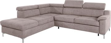 exxpo - sofa fashion Ecksofa Florenz, L-Form, wahlweise mit Bettfunktion