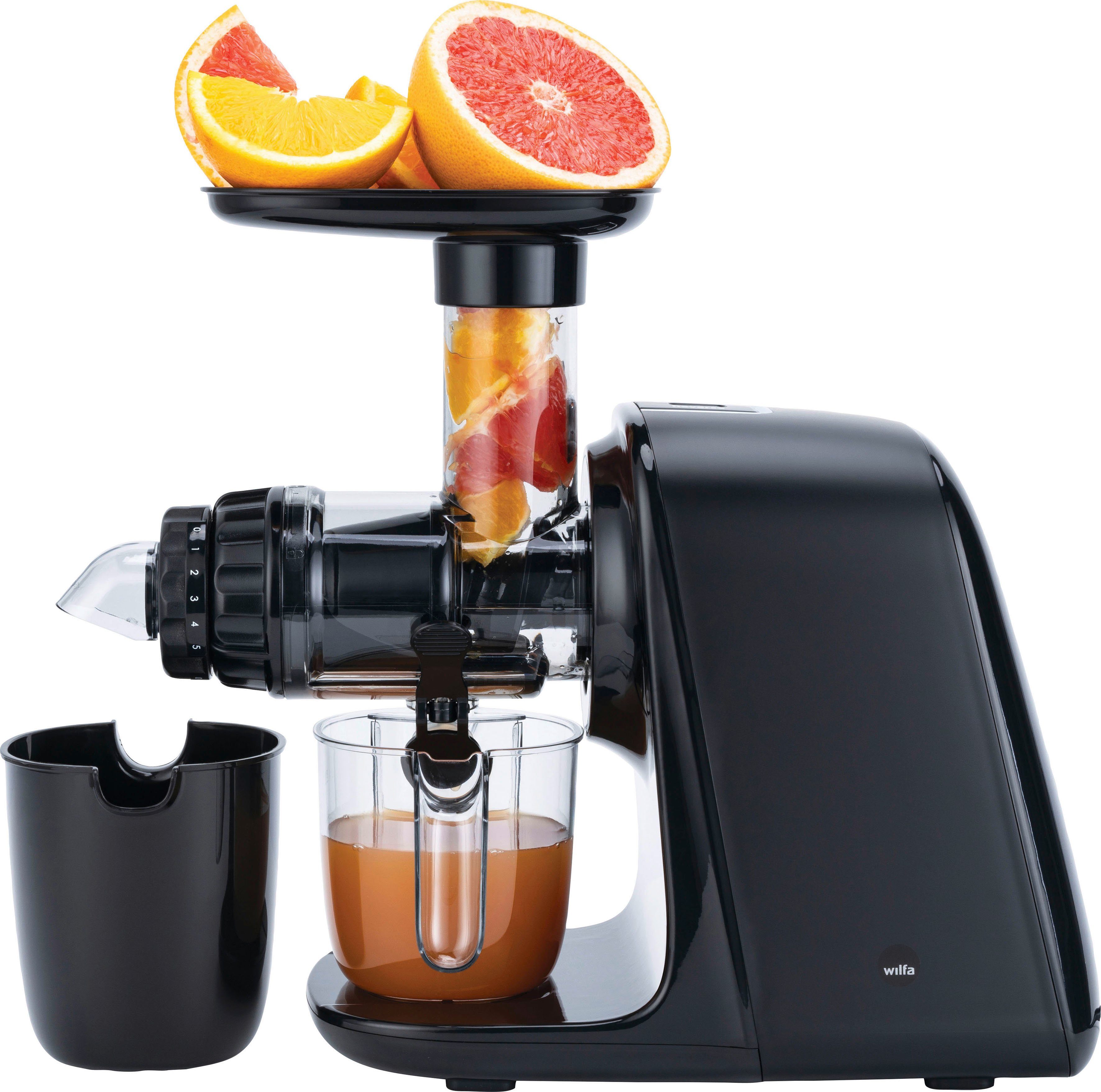 wilfa Entsafter JUICEMASTER FRESH SJ1B-500, 150 W, Slow-Juicer bewahrt mehr  Nährstoffe, Slow-Juicer - Kraftvolles Auspressen durch langsames Drehen