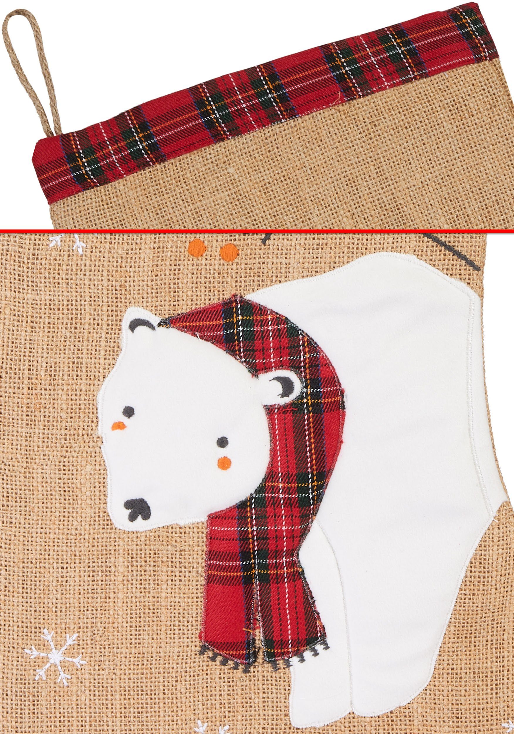 BRUBAKER Nikolausstiefel 2er Set Weihnachtsstrumpf zum günstig online kaufen