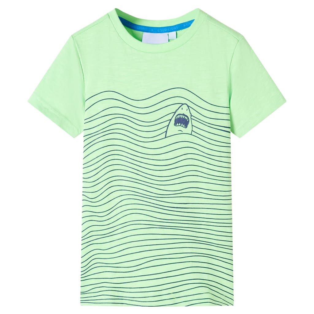 T-Shirt Kinder-T-Shirt Neongrün 140