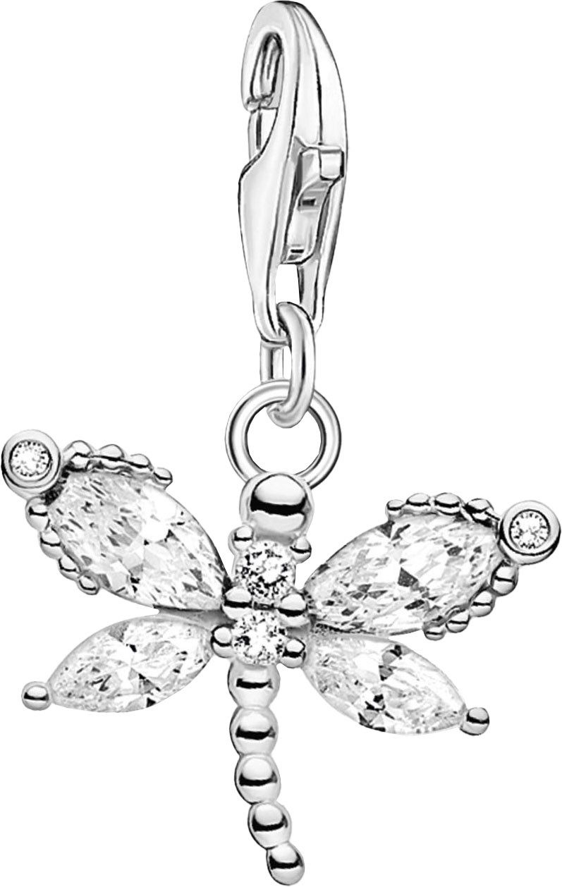 THOMAS SABO Charm-Einhänger Charm-Anhänger Libelle, mit Zirkonia (synth)
