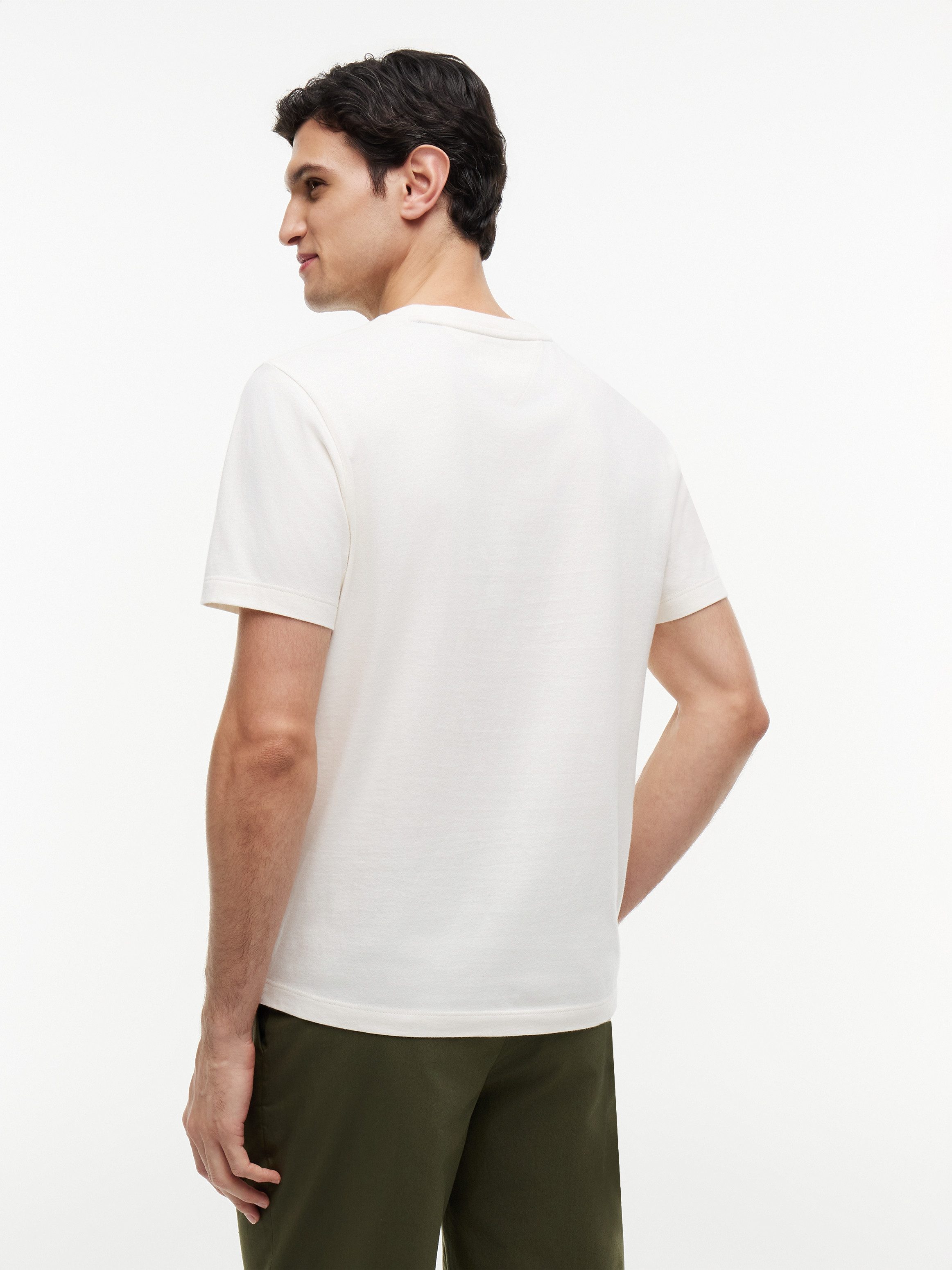 Tommy Hilfiger T-Shirt ESSENTIAL REGULAR FIT SOLID mit Stickerei unifarben, casual, Baumwolle, Rundhals