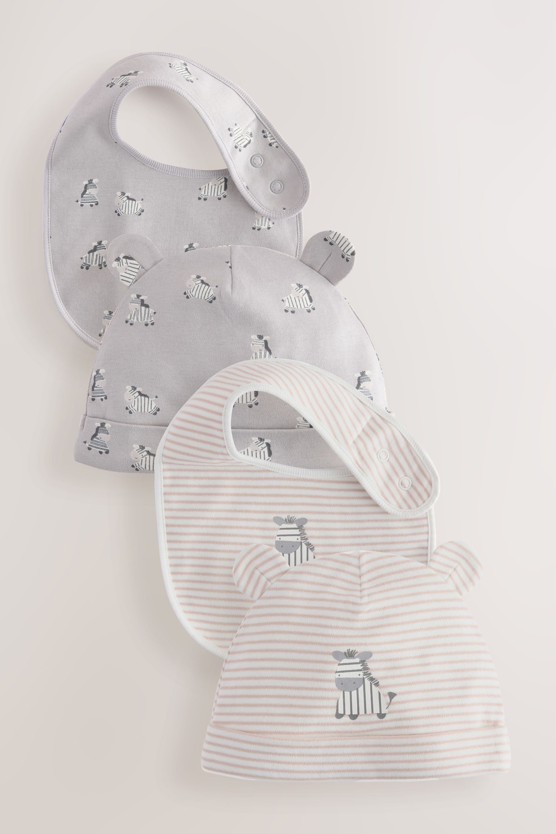 Next Beanie Baby Mütze und Lätzchen, 4er Set (4-St)