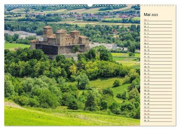 CALVENDO Wandkalender Burgen in Italien (Premium, hochwertiger DIN A2 Wandkalender 2023, Kunstdruck in Hochglanz)