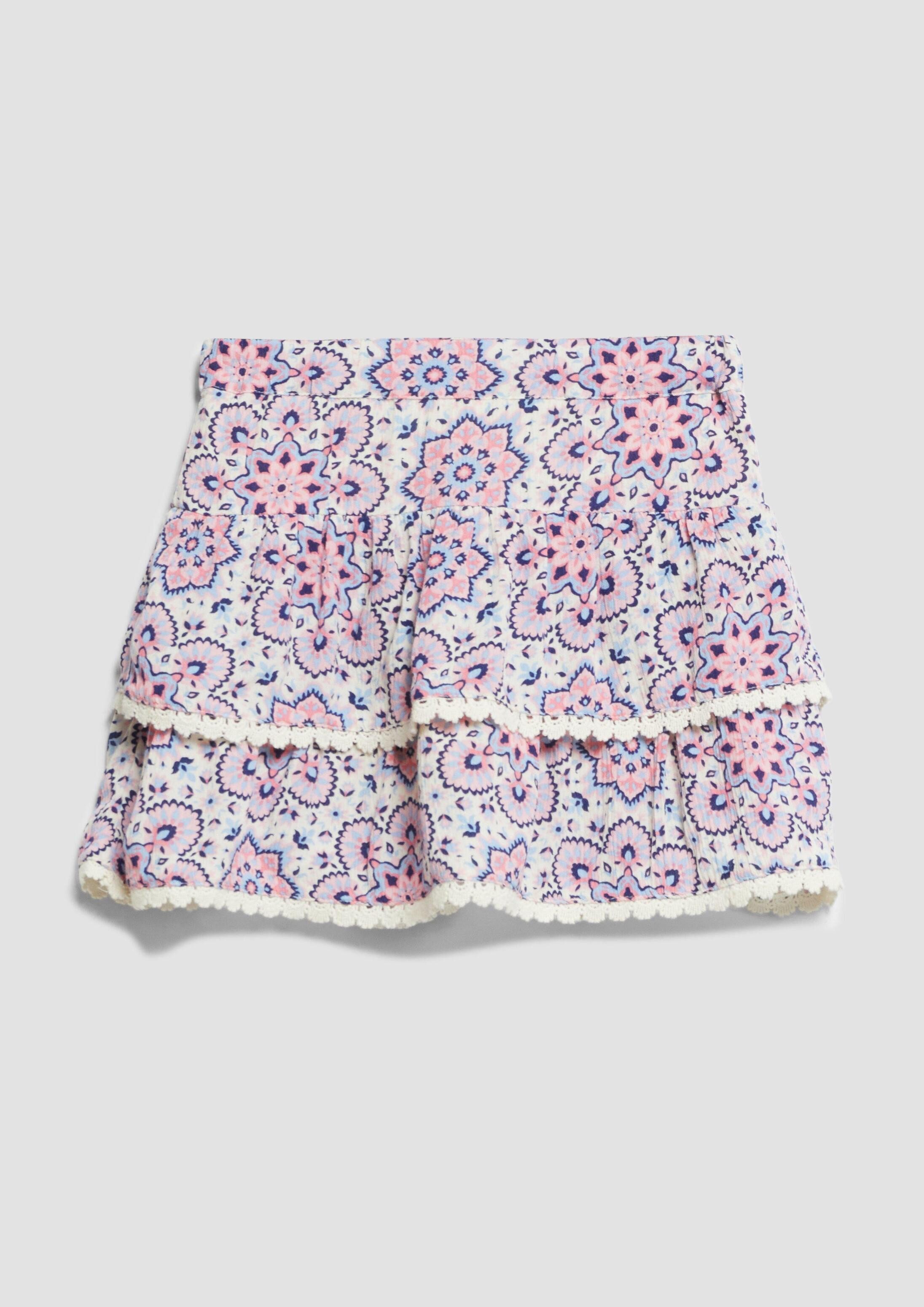 s.Oliver Minirock Rock Rock aus Crinkle-Viskose mit integrierter Shorts