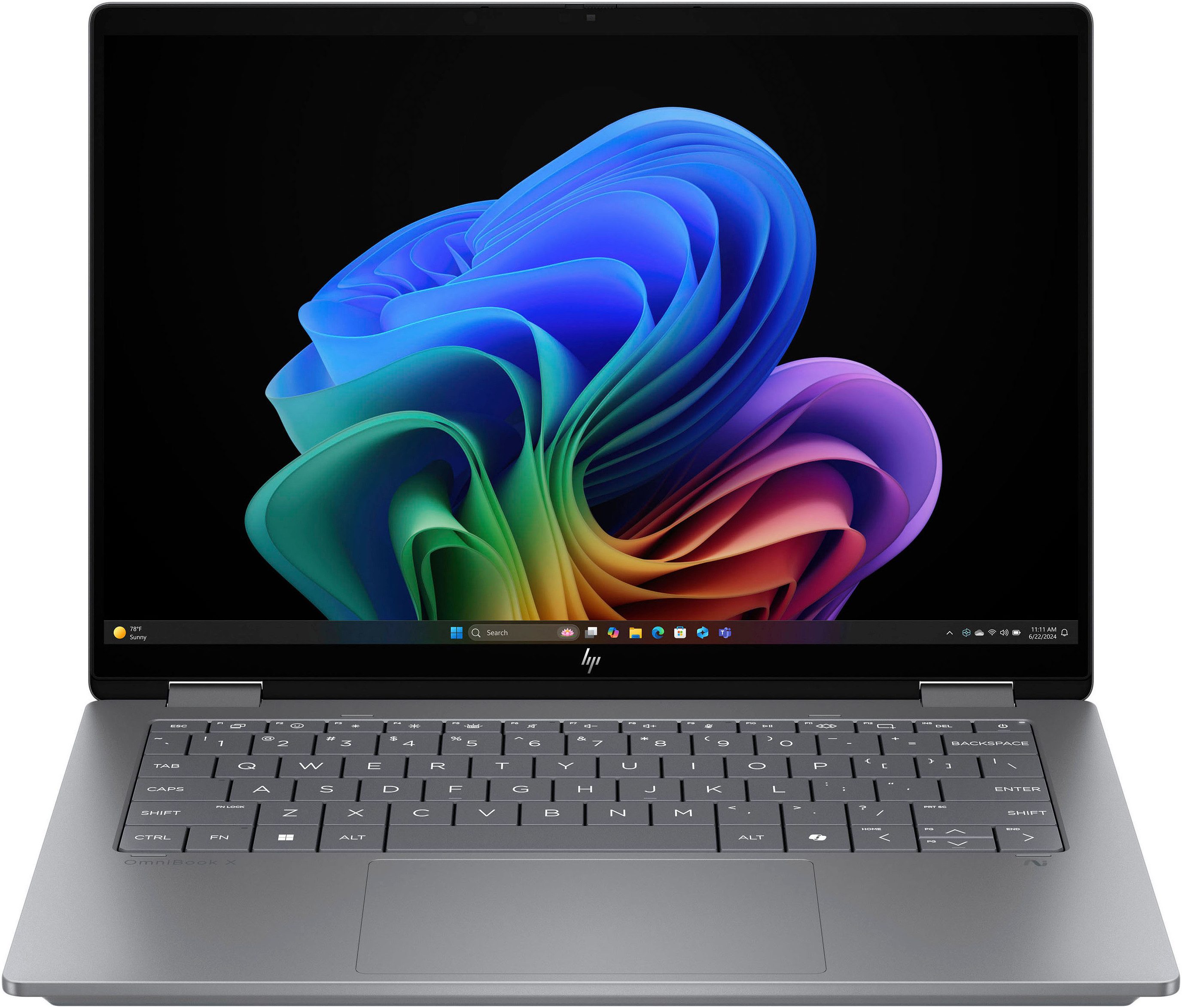 HP OmniBook X Flip 14-fk0252ng Convertible Notebook (35,6 cm/14 Zoll, AMD Ryzen™ AI 7 350, Radeon 860M, 16 GB, 1000 GB SSD)