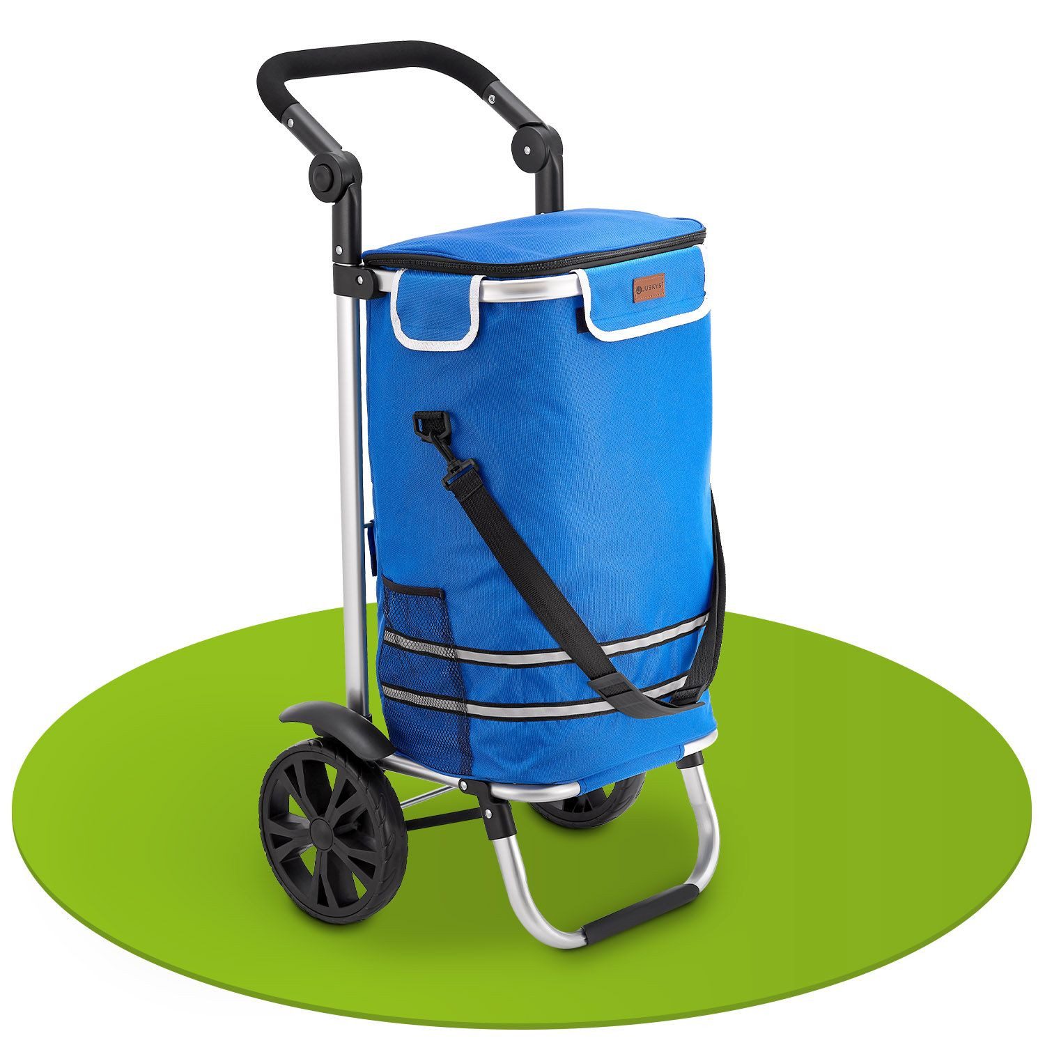 Juskys Einkaufstrolley 3in1, 56 l, mit 2 Rollen und Kühlfach, klappbar und günstig online kaufen