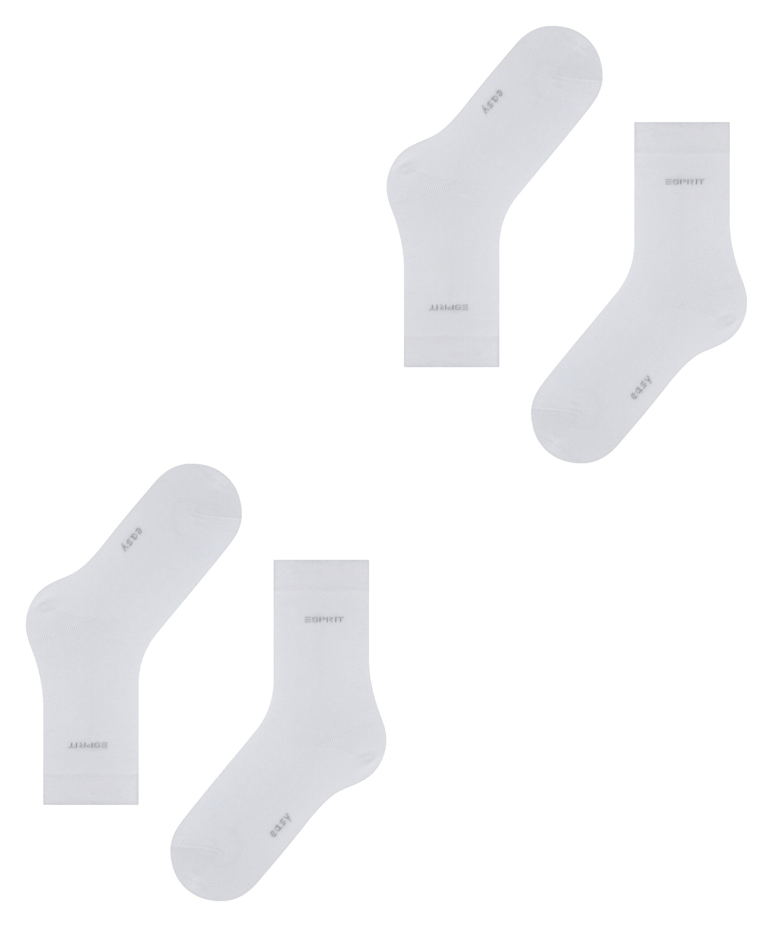 Esprit Socken Basic Easy 2-Pack Socken (2-Paar) aus hautfreundlicher Baumwolle