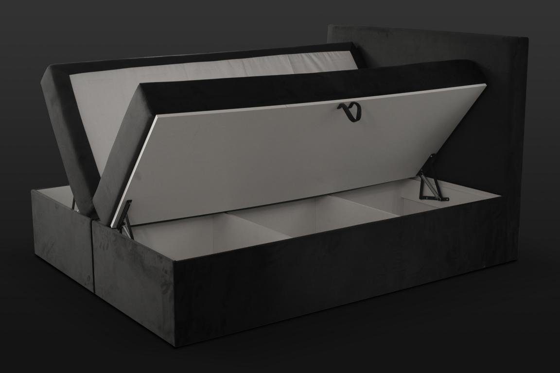 JVmoebel Design Doppelbett (Bett) Klassisches Schwarzes Schlafzimmermöbel Bett