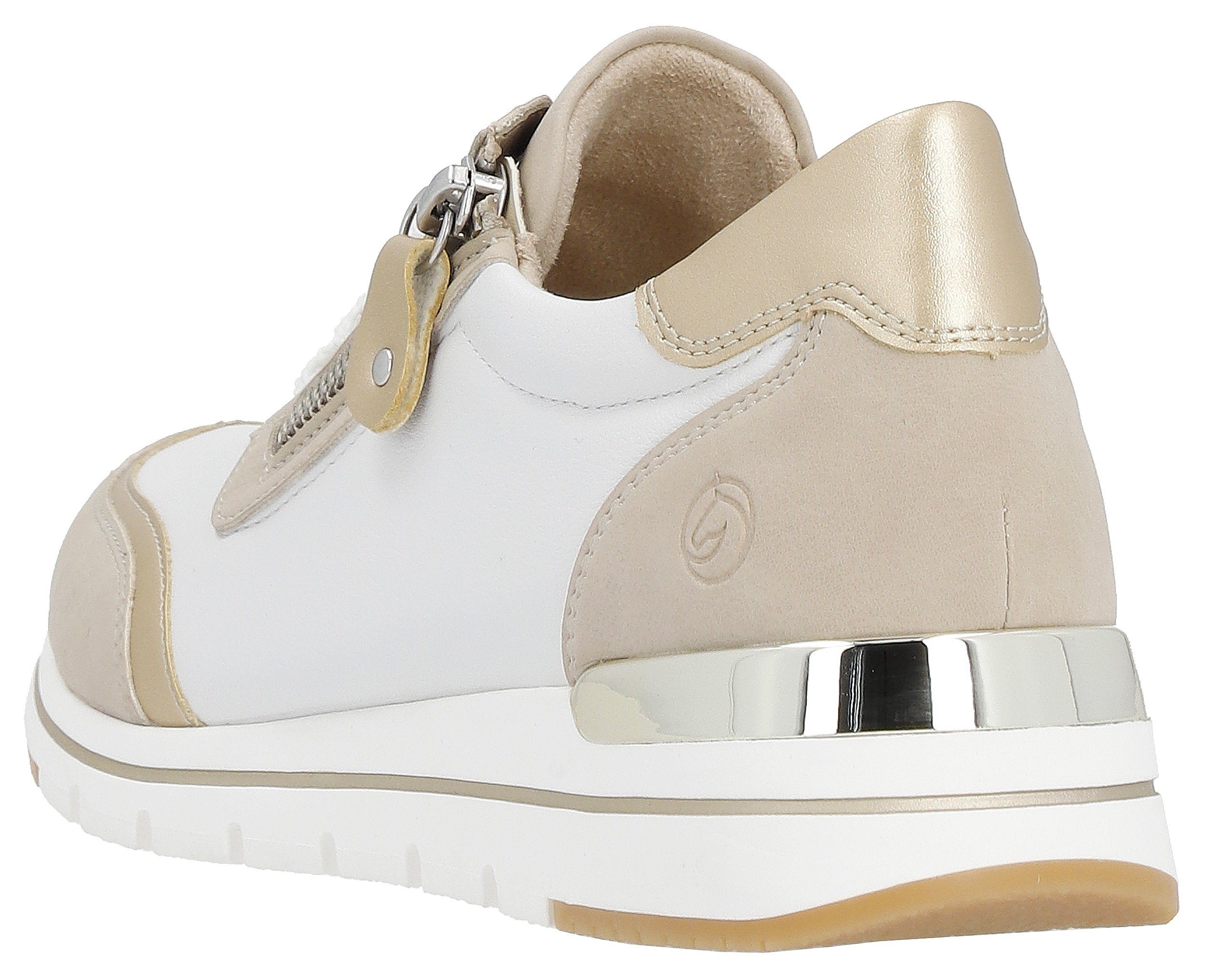 Remonte Keilsneaker mit Kontrastbesätzen, Freizeitschuh, Halbschuh, Schnürschuh