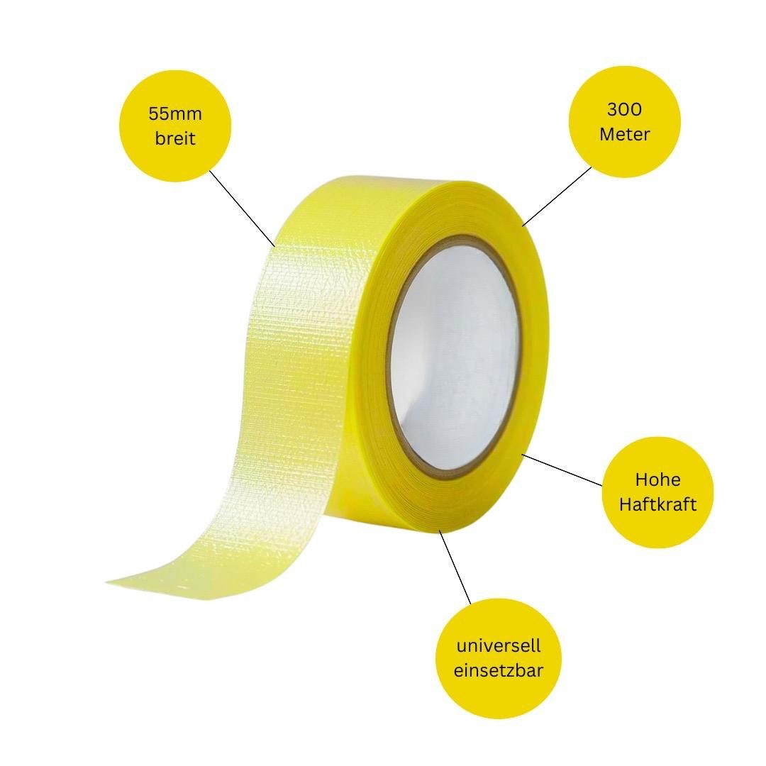 M-Diamant Klebeband Klebeband Packband 300 Meter aufklebeband Packband für Umzugskartons (1-St) 300 Meter Rolle (Normale Rollen haben ca. 60 Meter)