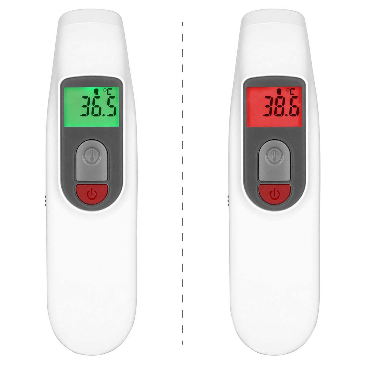 Alecto Fieberthermometer BC38, 1-tlg., IR-Stirnthermometer, 3 Sek. berührungslos, 25 Speicher, Fieberalarm