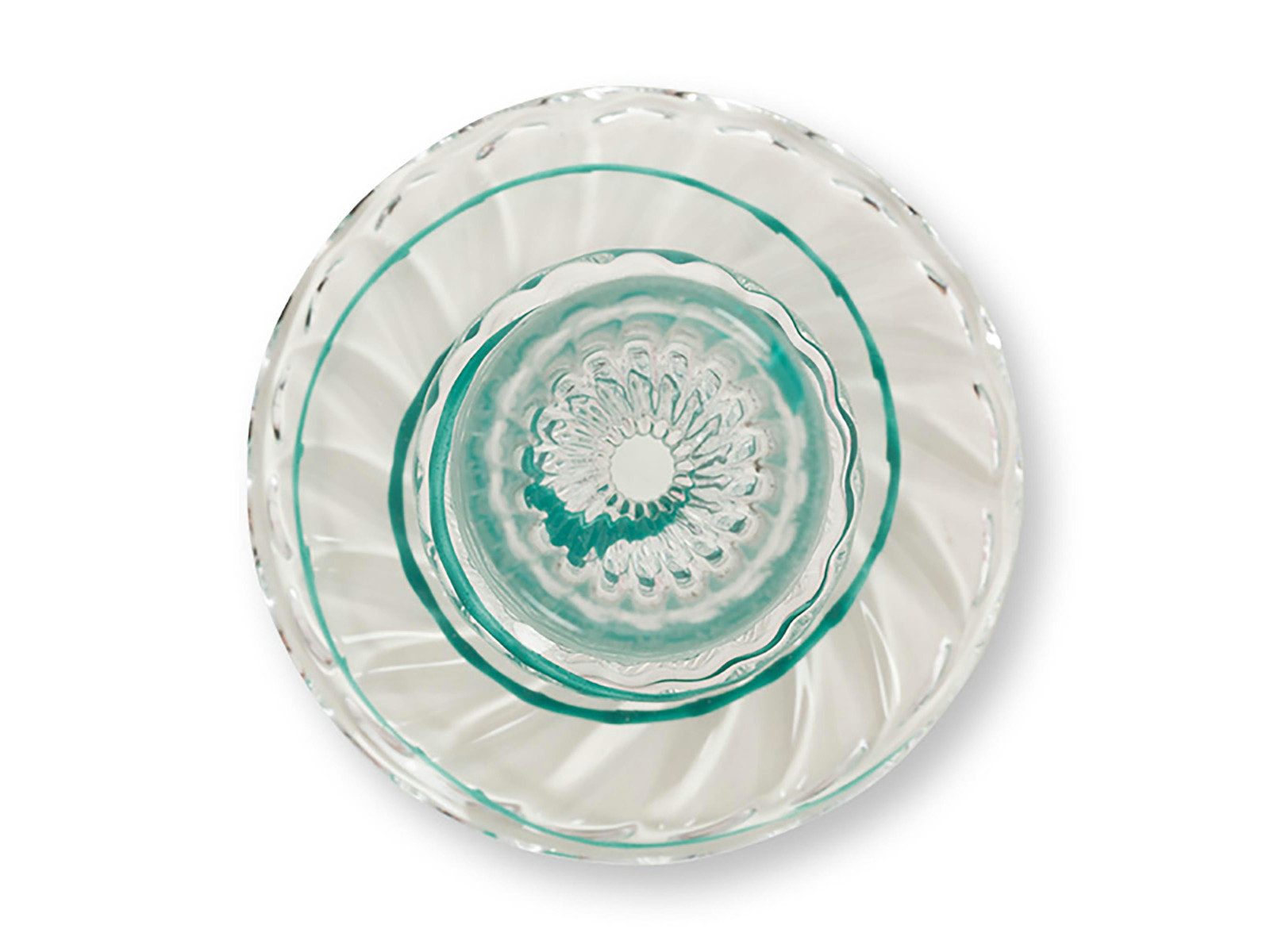 PiP Studio Kerzenständer Swirl Light Blue Glas Kerzenständer 20cm