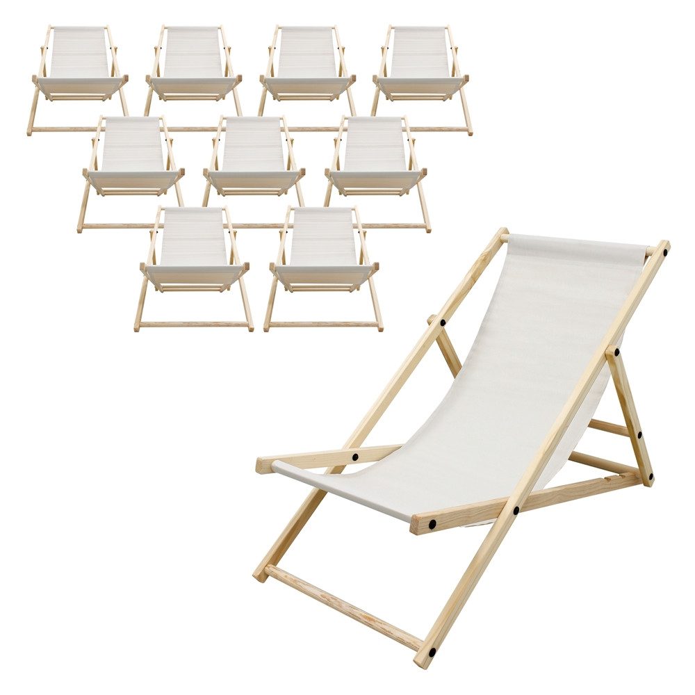 ECD Germany Gartenliege Holz Beachstuhl klappbarer günstig online kaufen