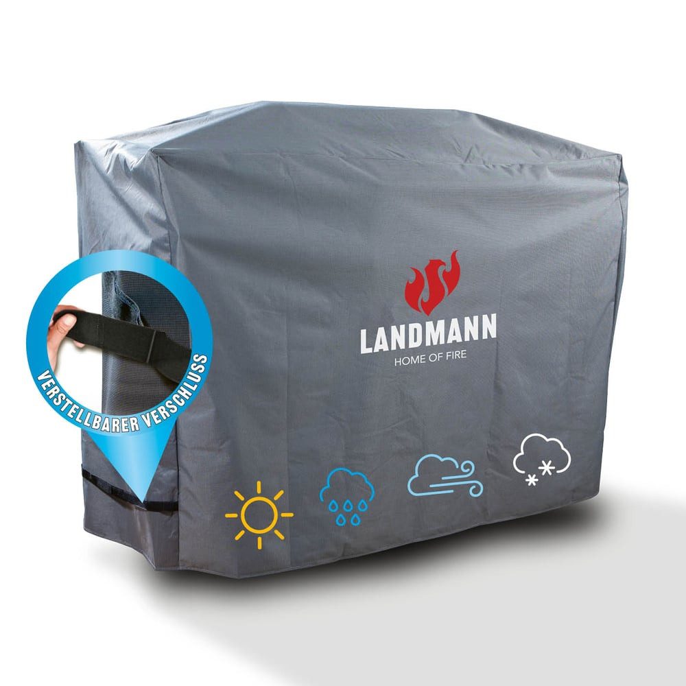 LANDMANN Grillabdeckhaube Wetterschutzhülle 120x148x62cm, wasserdicht UV-beständig, atmungsaktiv & kältebeständig