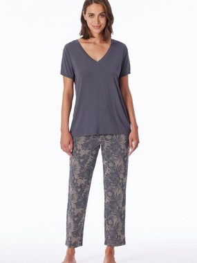 Schiesser Pyjama 7/8 - Selected Premium (2 tlg) schlafanzug schlafmode bequem
