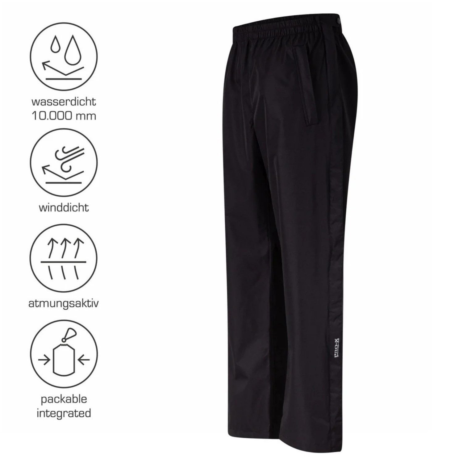 PRO-X ELEMENTS Outdoorhose Logon mit durchgehenden Reißverschlüssen (0-tlg)