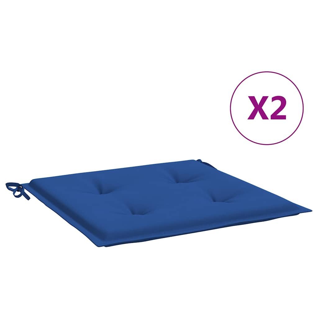 vidaXL Sitzauflage Gartenstuhl-Kissen 2 Stk. Königsblau günstig online kaufen