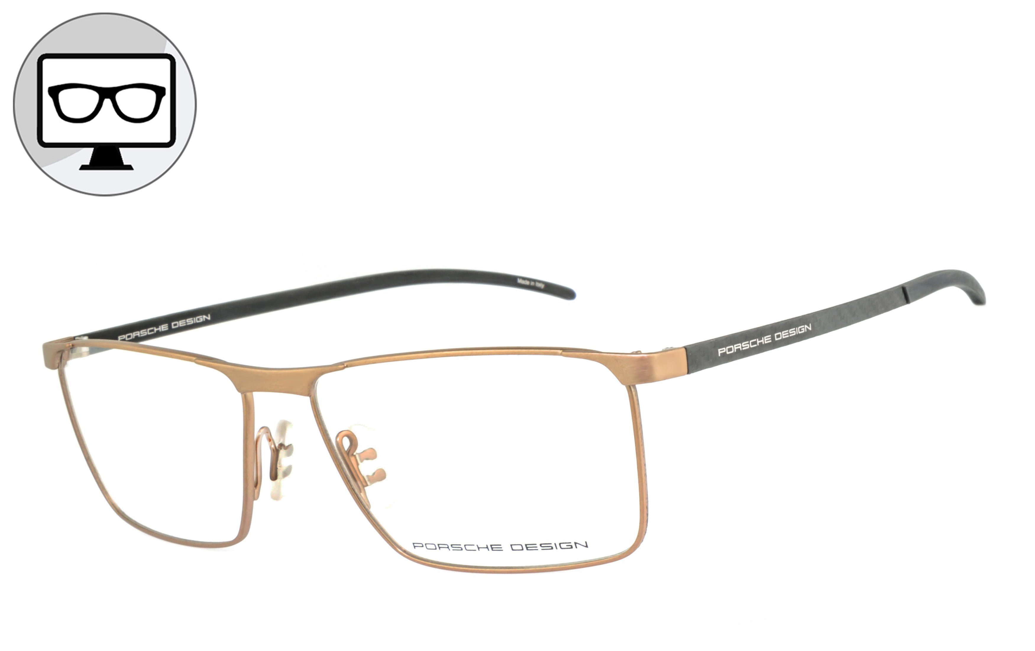 PORSCHE Design Brille Blaulichtfilter Brille, Blaulicht Brille, Bildschirmbrille, Bürobrille, Gamingbrille, ohne Sehstärke