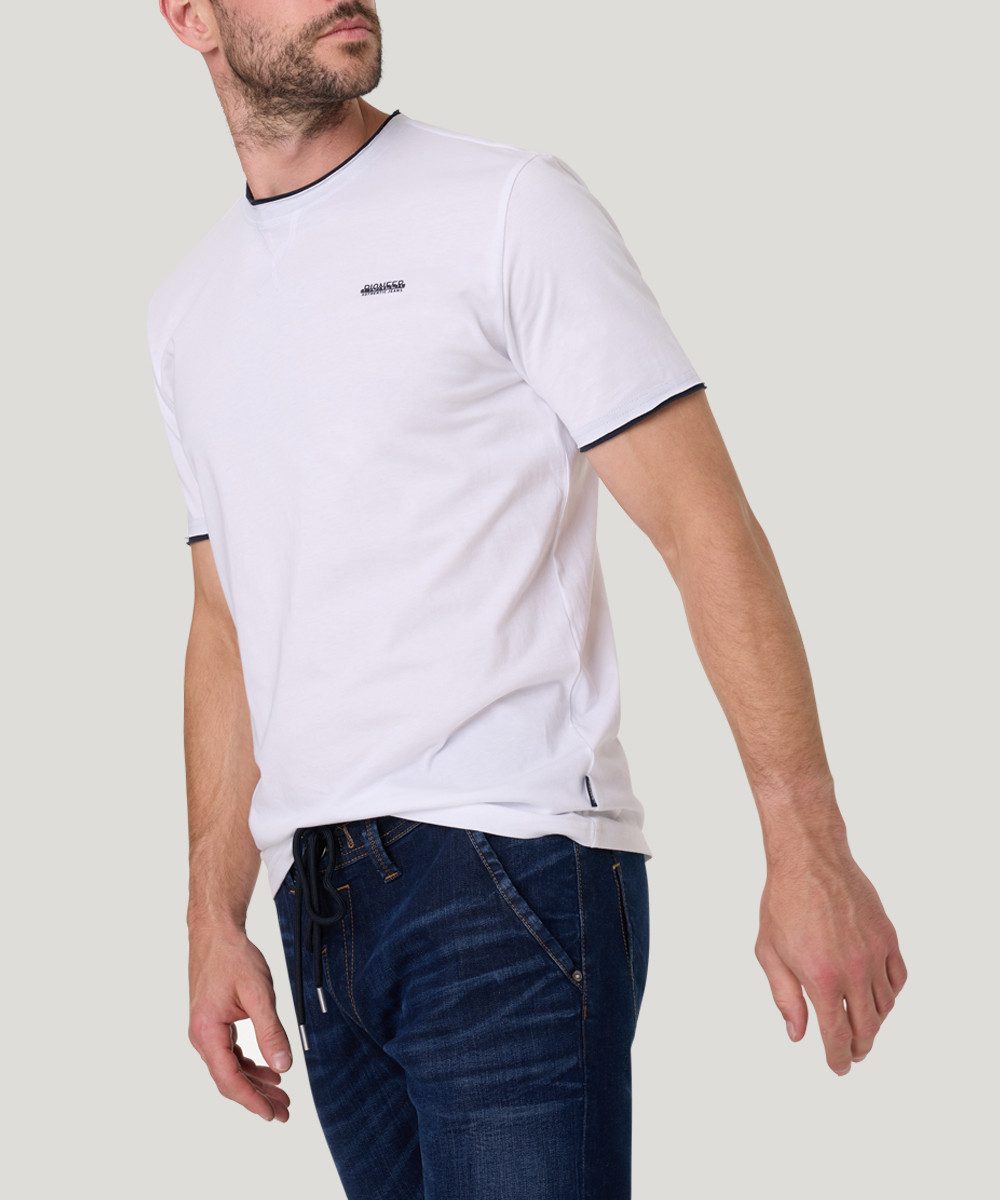 Pioneer Authentic Jeans T-Shirt mit kontrastfarbenen Details günstig online kaufen