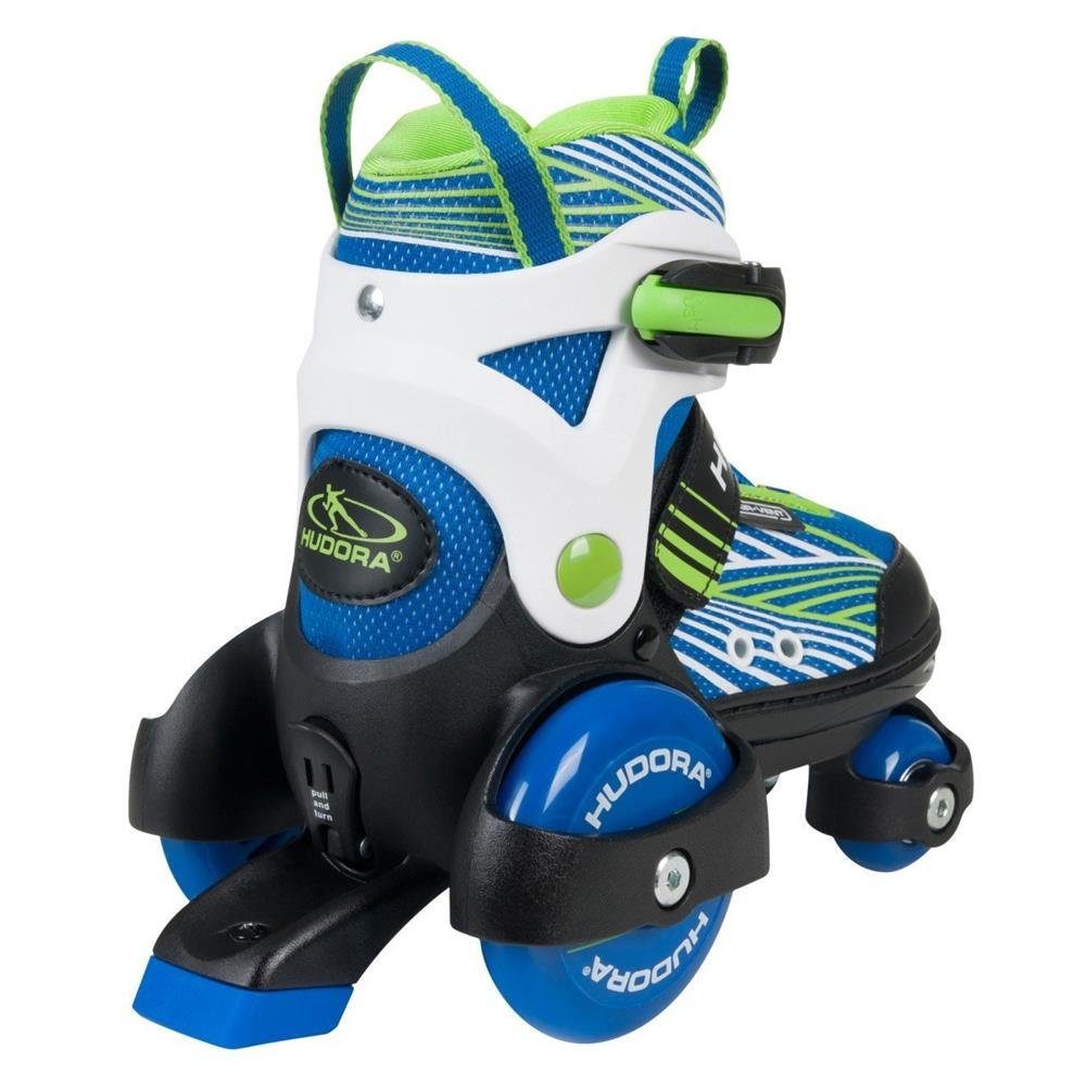 Hudora Rollschuhe 22040 My First Quad Boy Gr. 26-29, 4 Größen, Push-Lock-Schnallen, für Jungen, Blau