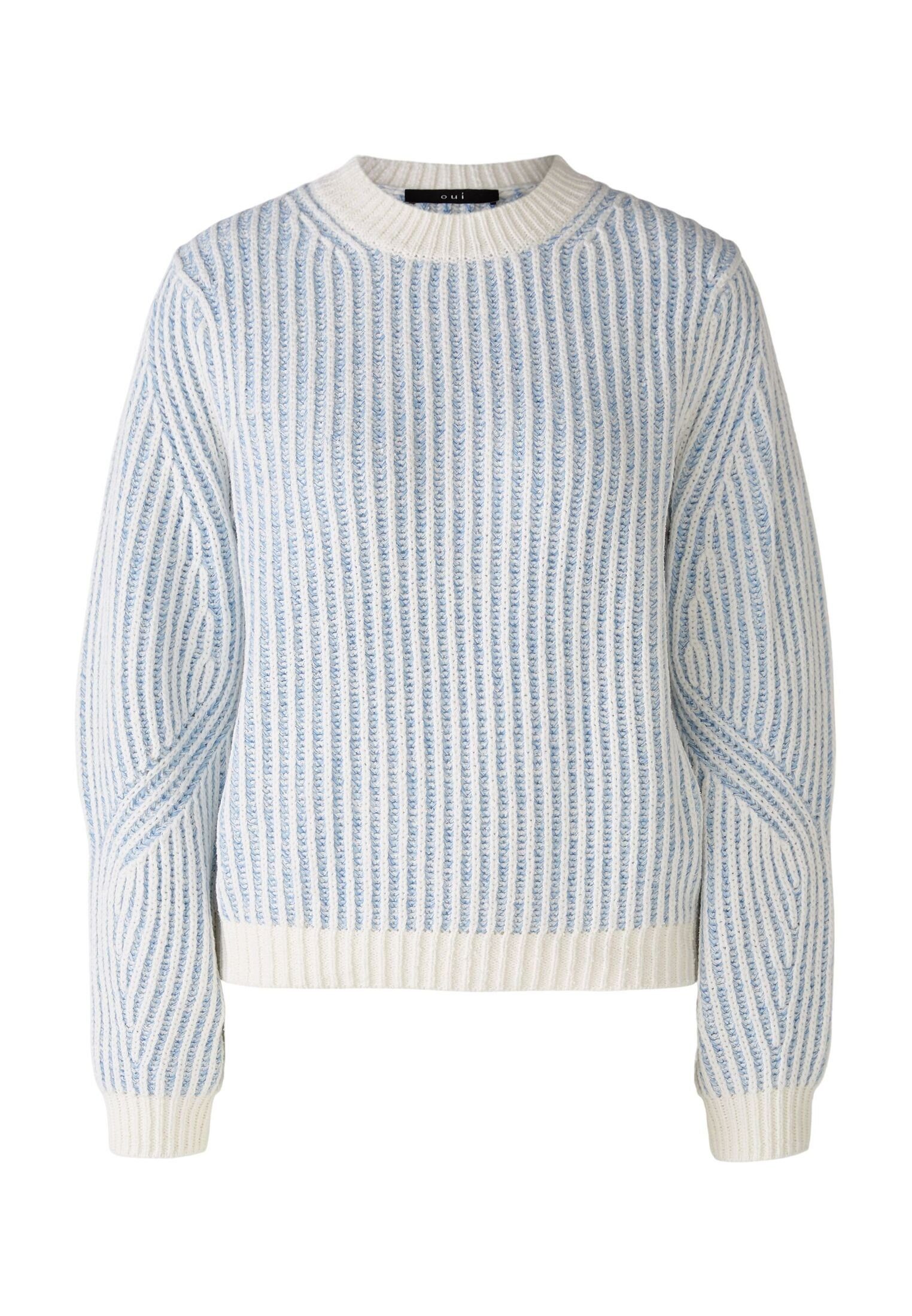Oui Strickpullover Pullover Baumwollmischung