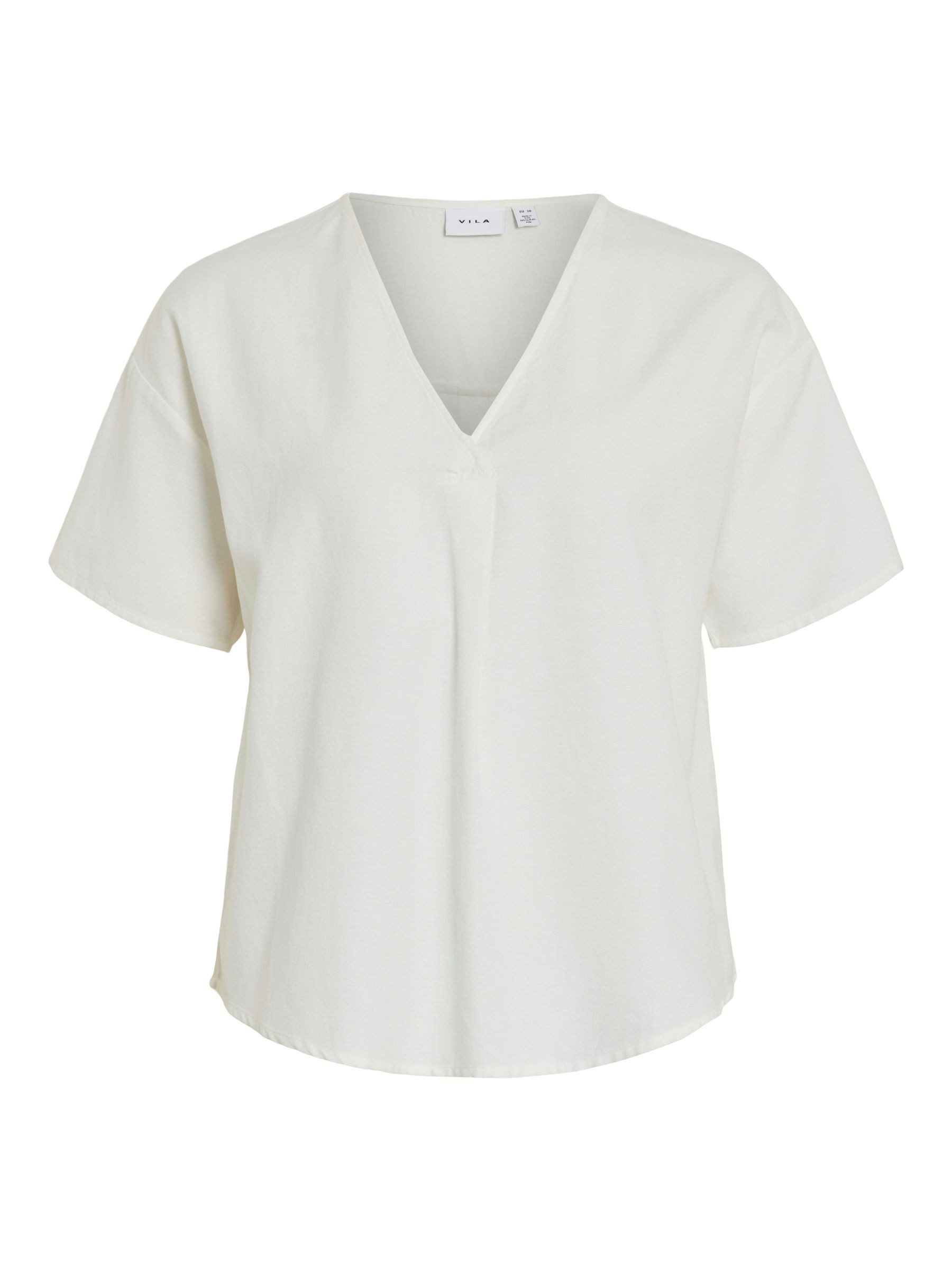 Blusenshirt V-Ausschnitt mit Überlappung und Kurzarm für Damen