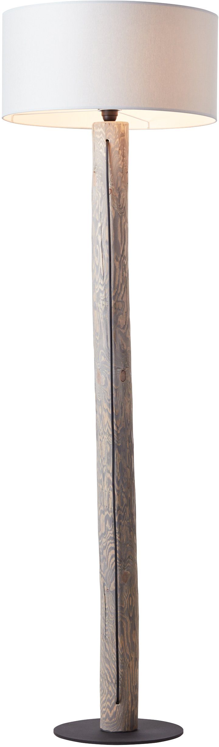 cm, E27, Ø Leuchtmittel, 164 ohne Holz/Textil, gebeizt/grau Brilliant Stehlampe cm, kiefer Stoffschirm, Jimena, H 50