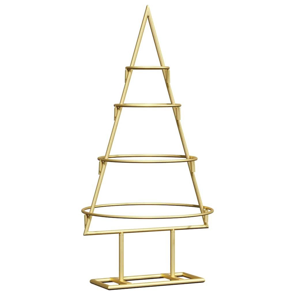 vidaXL Künstlicher Weihnachtsbaum Metall Weihnachtsbaum Gold 60 cm Pulverbeschichteter Stahl