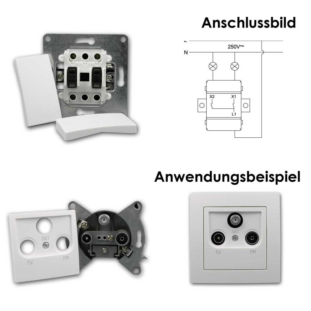 McPower FLAIR Set "Einfamilienhaus" 95-teilig weiß Schraub Unterputzschalter – Bild 3 von 5