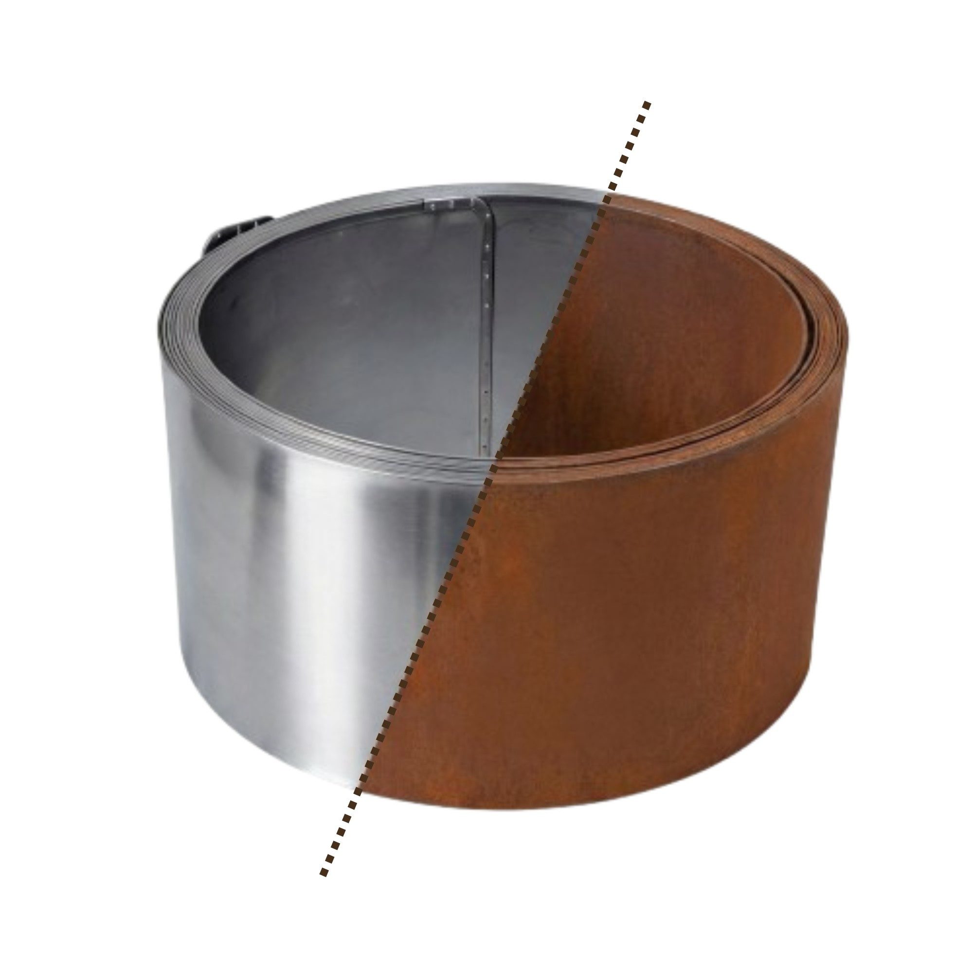 GartenAZ Rasenkante GartenAZ Rasenkantenband Corten 15 cm x 0,5 mm - Länge: 10 m